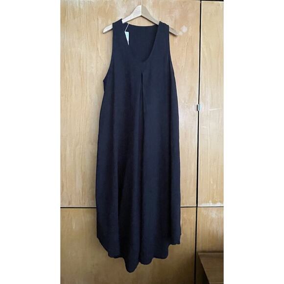 HALARA 100% Cotton Black Maxi Dress Size Large New with Tags - Picture 1 of 3